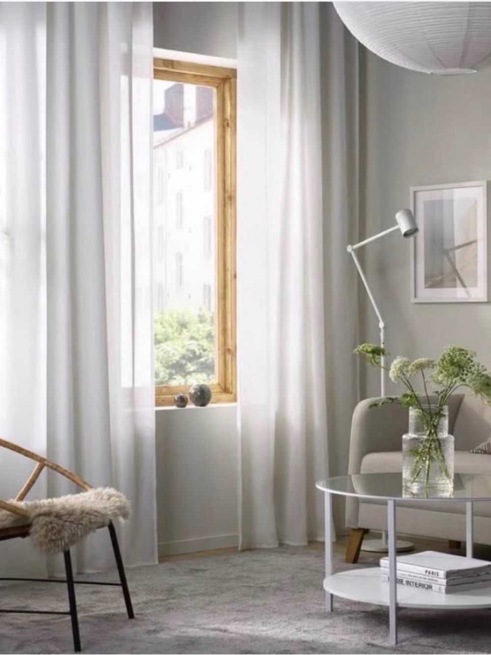 IKEA White Window Curtains